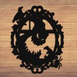 Decoratiune de Halloween, Lemn, Negru, 30x24 cm, DH032 - imagine 4