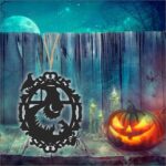 Decoratiune de Halloween, Lemn, Negru, 30x24 cm, DH032 - imagine 5