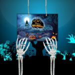 Decoratiune de Halloween, Lemn, Multicolor, 41x29cm, DH033 - imagine 3