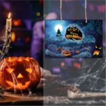Decoratiune de Halloween, Lemn, Multicolor, 41x29cm, DH033 - imagine 5