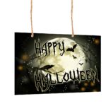 Decoratiune de Halloween, Lemn, Multicolor, 41x29cm, DH034 - imagine 3