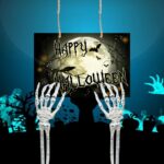 Decoratiune de Halloween, Lemn, Multicolor, 41x29cm, DH034 - imagine 4