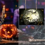 Decoratiune de Halloween, Lemn, Multicolor, 41x29cm, DH034 - imagine 5