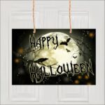 Decoratiune de Halloween, Lemn, Multicolor, 41x29cm, DH034 - imagine 2