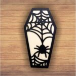 Decoratiune de Halloween, Lemn, Negru, 30x16 cm, DH046 - imagine 5