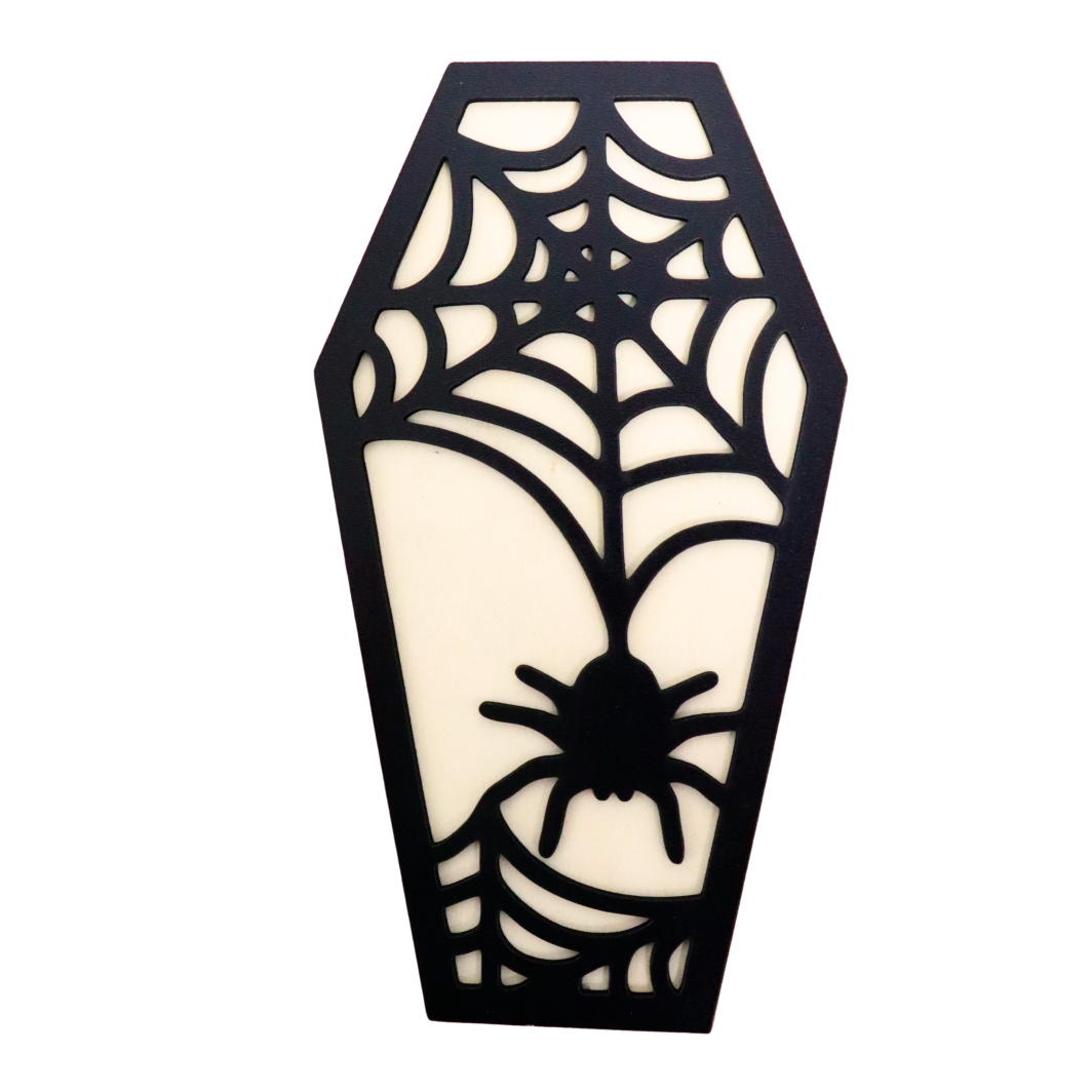 DH046 Decoratiune de Halloween, Lemn, Negru, 30x16 cm, DH046 - imagine 1