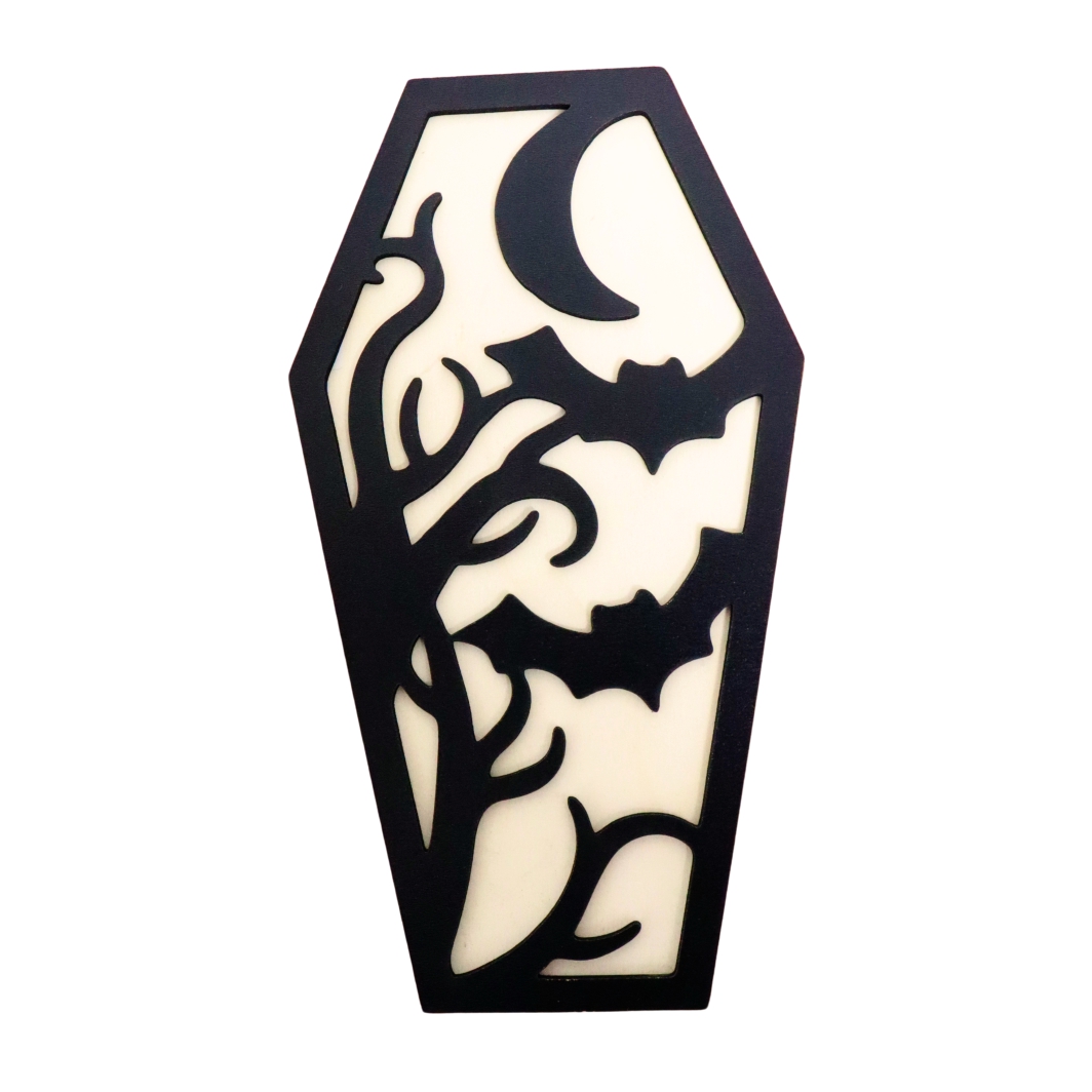 DH047.... Decoratiune de Halloween, Lemn, Negru, 30x16 cm, DH047 - imagine 1