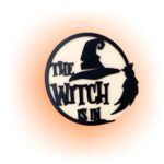 Decoratiune de Halloween, Lemn, Negru, 30x30 cm, DH048 - imagine 4