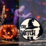 Decoratiune de Halloween, Lemn, Negru, 30x30 cm, DH048 - imagine 3