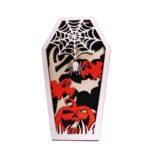 Decoratiune de Halloween, Lemn, Portocaliu, 30x16 cm, DH051 - imagine 3