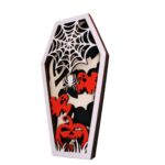 Decoratiune de Halloween, Lemn, Portocaliu, 30x16 cm, DH051 - imagine 2