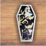 Decoratiune de Halloween, Lemn, Negru, 30x16 cm, DH052 - imagine 5