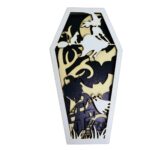 Decoratiune de Halloween, Lemn, Negru, 30x16 cm, DH052 - imagine 3