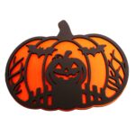 Decoratiune de Halloween, Dovleac, Lemn, Portocaliu, 30x25 cm, DH055 - imagine 2