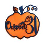 Decoratiune de Halloween, Dovleac, Lemn, Portocaliu, 30x30 cm, DH059