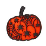 Decoratiune de Halloween, Dovleac, Lemn, Portocaliu, 30x28 cm, DH066 - imagine 2