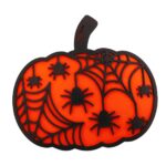 Decoratiune de Halloween, Dovleac, Lemn, Portocaliu, 30x28 cm, DH066
