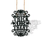 Decoratiune de Halloween, Lemn, Negru, 30x22 cm, DH068 - imagine 3
