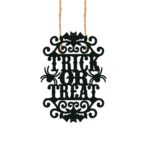 Decoratiune de Halloween, Lemn, Negru, 30x22 cm, DH068