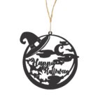 Decoratiune de Halloween, Lemn, Negru, 30x30 cm, DH069