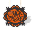 Decoratiune de Halloween, Lemn, Portocaliu, 30x27 cm, DH074 - imagine 4