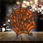Decoratiune de Halloween, Lemn, Portocaliu, 30x30 cm, DH075 - imagine 4