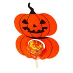 Decoratiune de Halloween, Bomboana  Chupa Chups, Portocaliu, 8x12 cm, DH079 - imagine 4