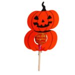 Decoratiune de Halloween, Bomboana  Chupa Chups, Portocaliu, 8x12 cm, DH079 - imagine 3