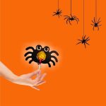 Decoratiune de Halloween, Bomboana  Chupa Chups, Negru, 10,5x7 cm, DH083 - imagine 2