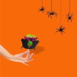 Decoratiune de Halloween, Bomboana  Chupa Chups, Negru, 10,5x9 cm, DH084 - imagine 2