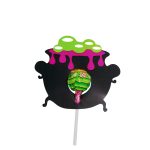 Decoratiune de Halloween, Bomboana  Chupa Chups, Negru, 10,5x9 cm, DH084