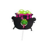 Decoratiune de Halloween, Bomboana  Chupa Chups, Negru, 10,5x9 cm, DH084 - imagine 3