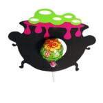 Decoratiune de Halloween, Bomboana  Chupa Chups, Negru, 10,5x9 cm, DH084 - imagine 5