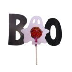 Decoratiune de Halloween, Bomboana  Chupa Chups, Negru, 13,5x7,5 cm, DH087 - imagine 3