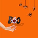 Decoratiune de Halloween, Bomboana  Chupa Chups, Negru, 13,5x7,5 cm, DH087 - imagine 2