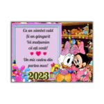 Marturie botez cu urare, Disney Magnet,10×7.5 cm, MGB003, Roz - imagine 3