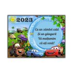 Marturie botez cu urare, Cars, Magnet,10×7.5 cm, MGB007, Albastru - imagine 3