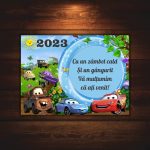 Marturie botez cu urare, Cars, Magnet,10×7.5 cm, MGB007, Albastru - imagine 4