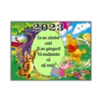 Marturie botez cu urare, Winnie the Pooh, Magnet,10×7.5 cm, MGB008, Verde - imagine 3