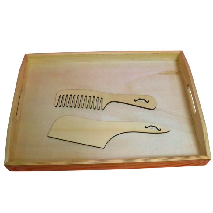 Set Gatit Mire, Blank, Nunta, 3 Piese, Lemn, 38x28cm, SMBK002 - imagine 4