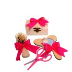 Set Mot Personalizat, Fluturi, 5 Piese, Lemn, Roz, 20x30cm, SMD072 - imagine 3