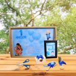 Set Mot Personalizat, Baby Boy, 6 Piese, Lemn, Albastru, 20x30cm, SMD073 - imagine 4