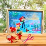 Set Mot Personalizat, Mica Sirena, 5 Piese, Lemn, Rosu, 20x30cm, SMD076 - imagine 4