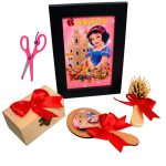 Set Mot Personalizat, Alba ca Zapada, 6 Piese, Lemn, Rosu, 20x30cm, SMD081 - imagine 2