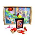 Set Mot Personalizat, Alba ca Zapada, 6 Piese, Lemn, Rosu, 20x30cm, SMD081