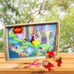 Set Mot Personalizat, Alba ca Zapada, 5 Piese, Lemn, Rosu, 20x30cm, SMD082 - imagine 4