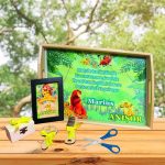 Set Mot Personalizat, Simba, 6 Piese, Lemn, Verde, 20x30cm, SMD083 - imagine 4