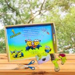 Set Mot Personalizat, Minioni, 5 Piese, Lemn, Galben, 20x30cm, SMD090 - imagine 4