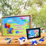 Set Mot Personalizat, Elefantul Cici, 6 Piese, Lemn, Albastru 20x30cm, SMD0109 - imagine 4