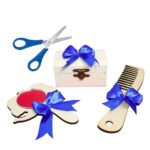 Set Mot Personalizat, Elefantul Cici, 5 Piese, Lemn, Albastru, 20x30cm, SMD110 - imagine 2